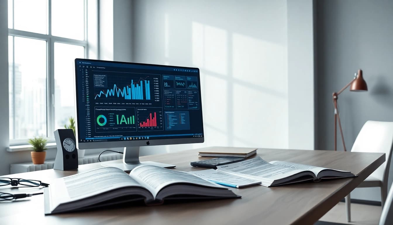 Web scrapping visualization in a modern workspace with data analysis tools.