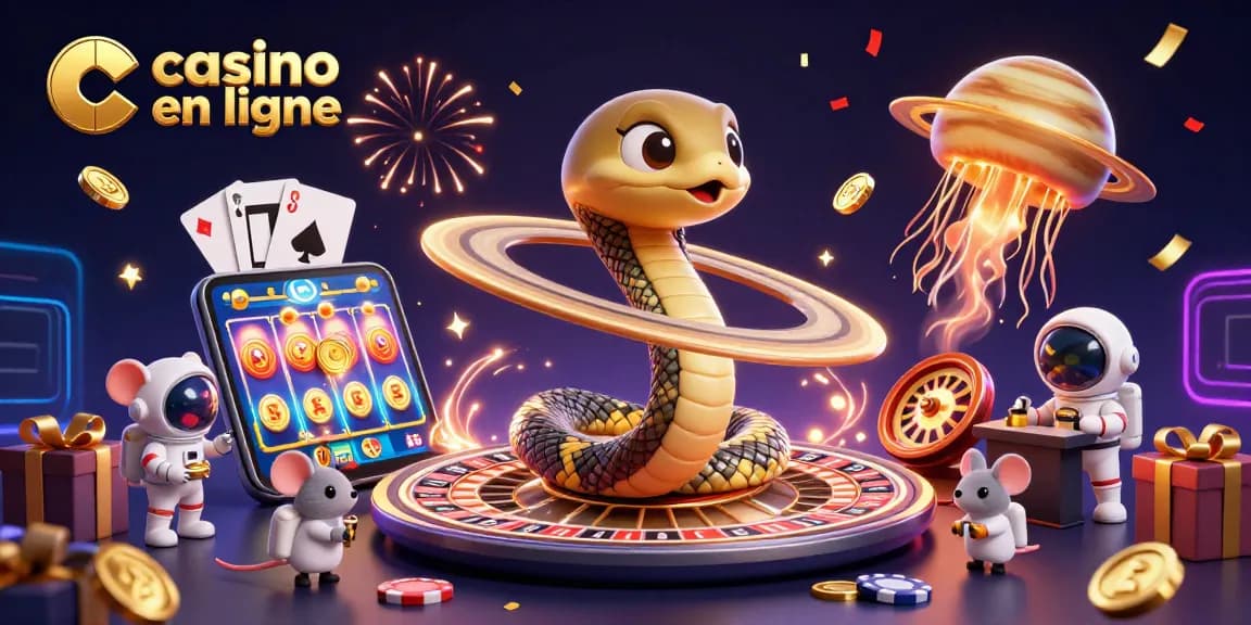 Pariez dans l'univers du casino en ligne avec des souris astronautes autour d'une roulette cosmique