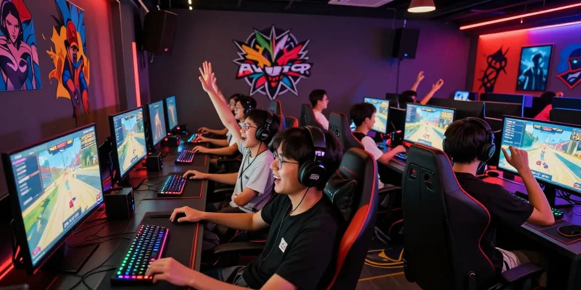 Aviator crash game players enjoying instant withdrawals in an exciting gaming lounge.
