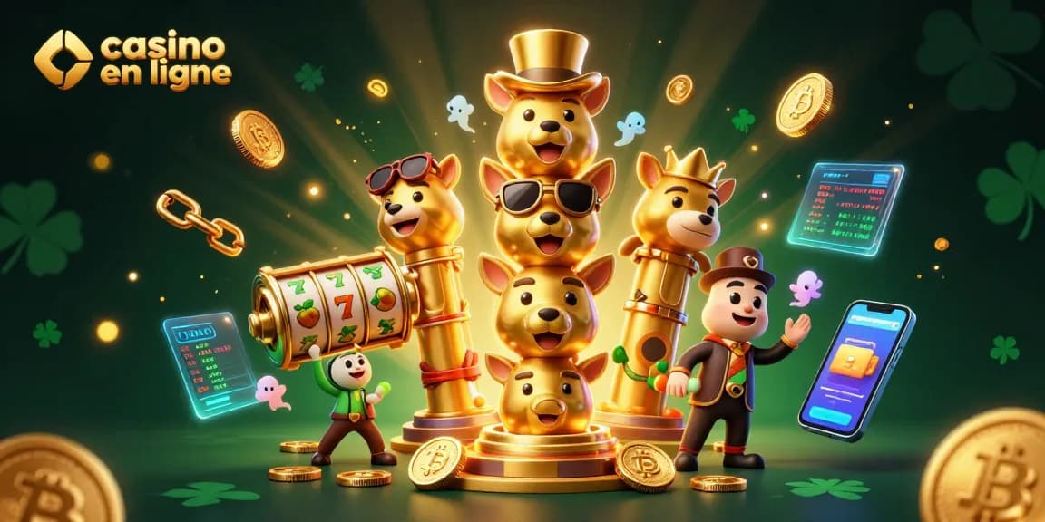 Jouez dans un casino en ligne avec une animation de totem 3D captivante et des éléments de jeux riches.