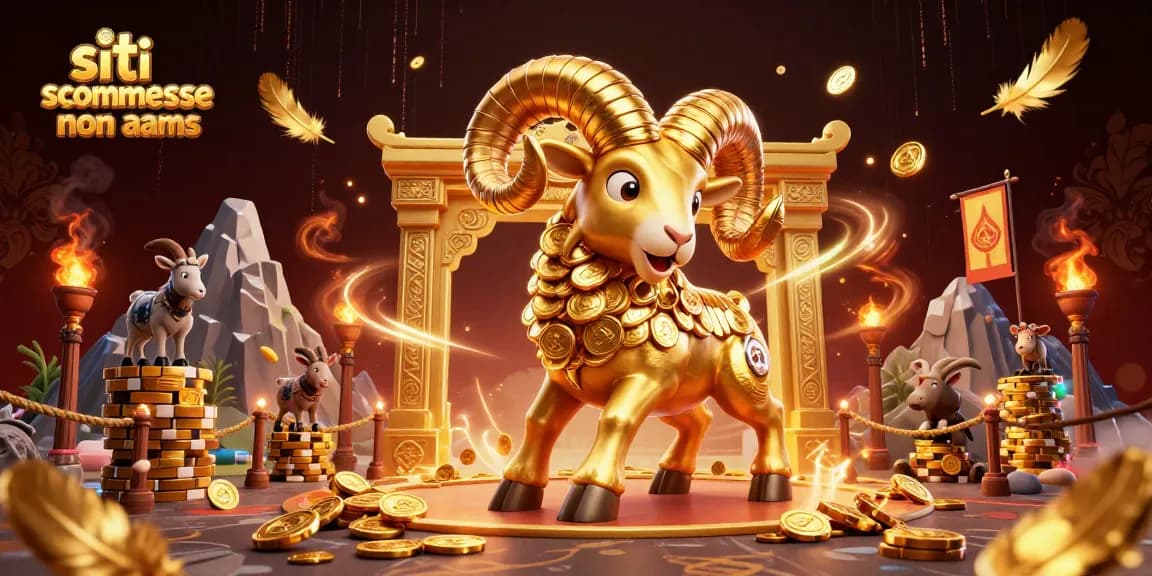 Scopri i migliori siti scommesse non AAMS con un'immagine ad alta definizione del ram dorato in azione.