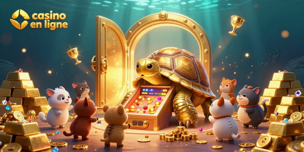 Vivez l'excitement du casino en ligne avec des personnages animés dans un décor enchanteur et doré