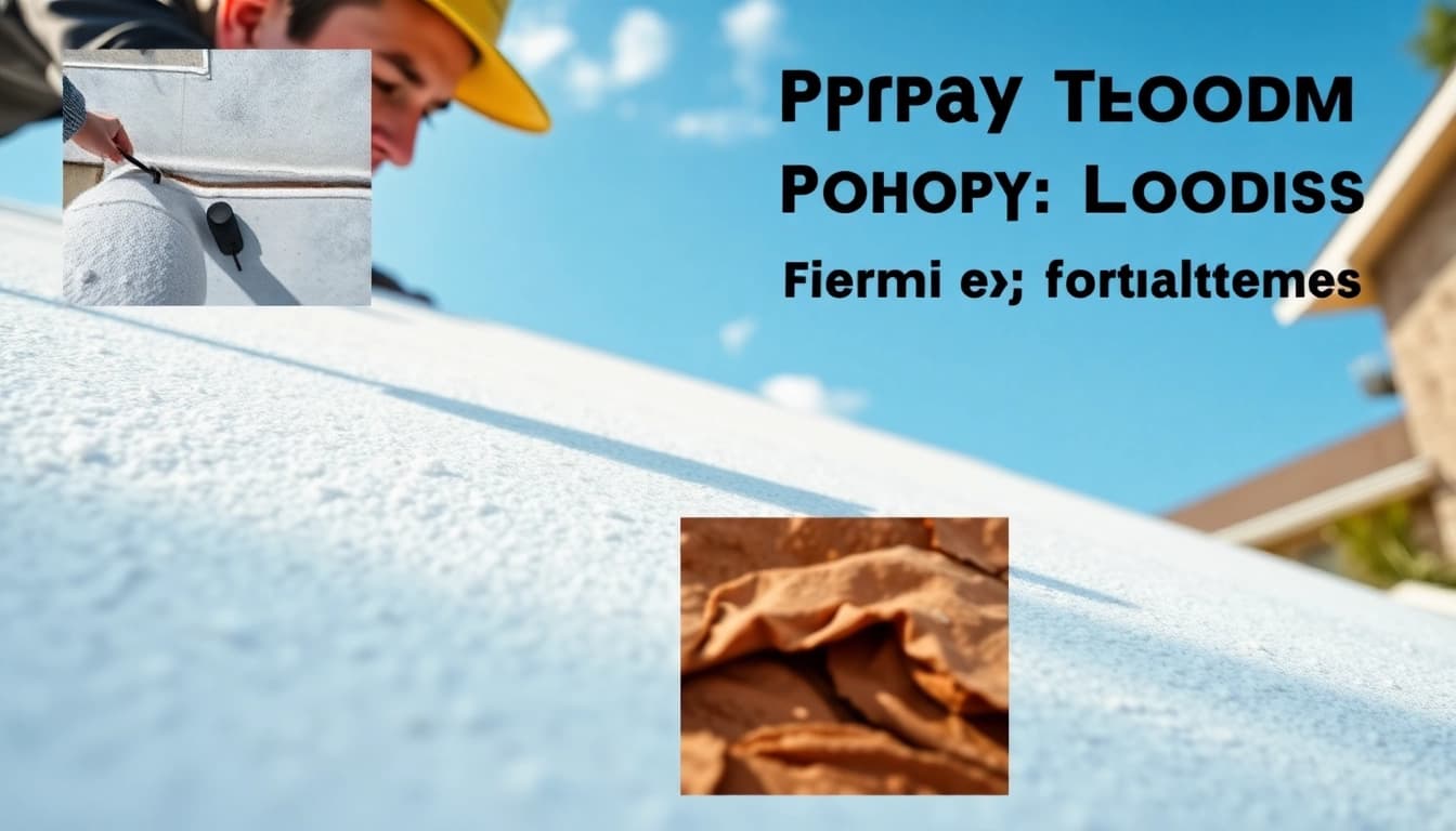 Examine spray foam roof problems with a technician inspecting common issues on a bright day.