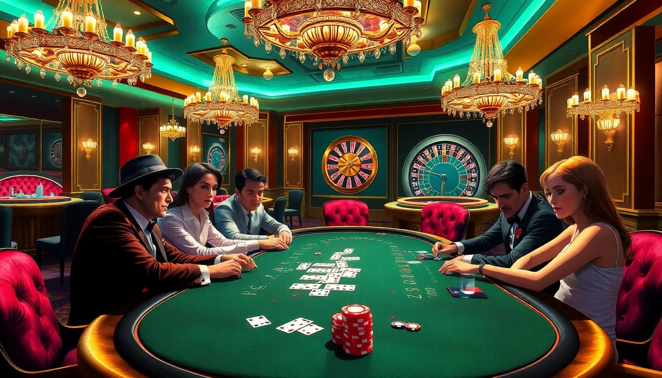 Engage in thrilling poker action while experiencing the allure of porn ai in this luxurious casino.