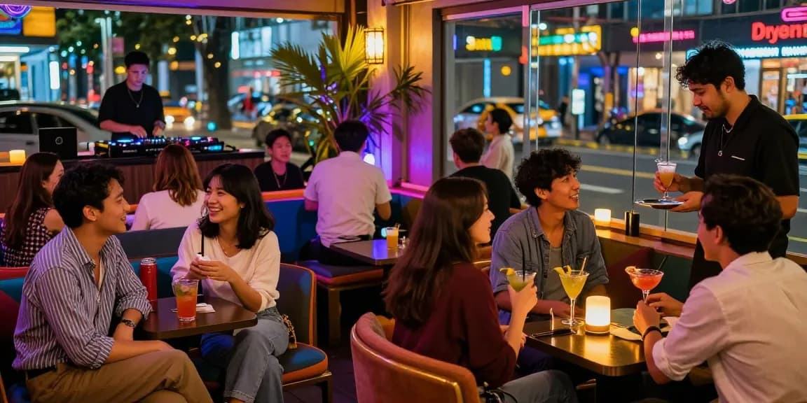 퀸알바와 함께하는 강남 유흥 알바의 활기찬 밤 풍경