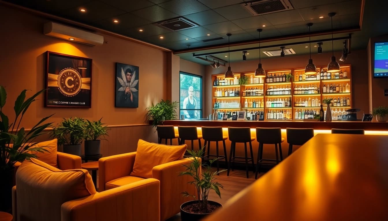 Visitez The Corner Cannabis Club Madrid pour une expérience de détente unique avec des espaces confortables.