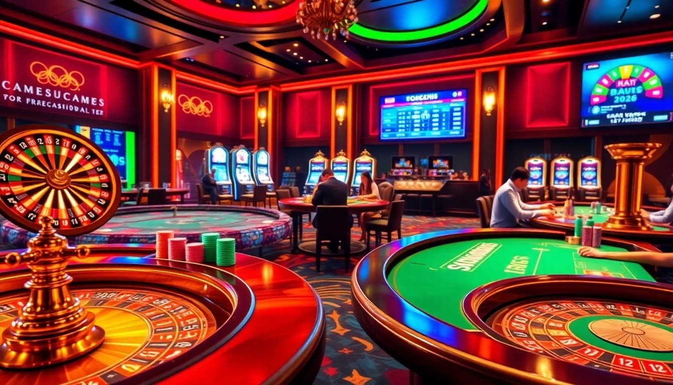 Découvrez l'excitation du casino en ligne Français 2026 avec des tables de jeux vibrantes et des interfaces numériques.