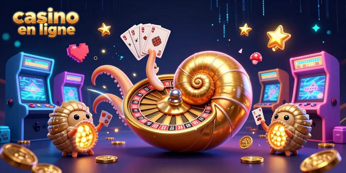 Jouez à casino en ligne avec une illustration dynamique de créatures anciennes et éléments de jeu modernes.
