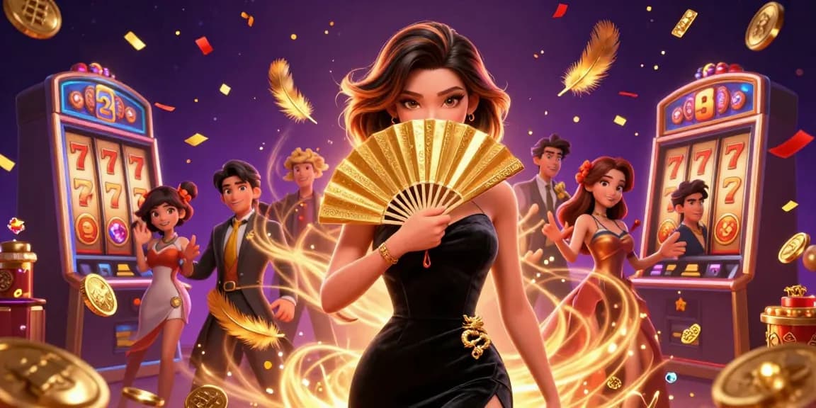 Experience the thrill of สล็อตเว็บตรง with this dynamic illustration showcasing casino excitement and winning potential.