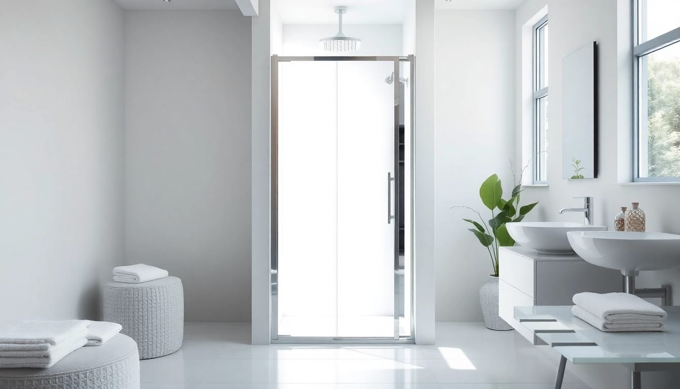 Visually stunning paroi de douche sirhona in a contemporary bathroom setting, enhancing elegance.