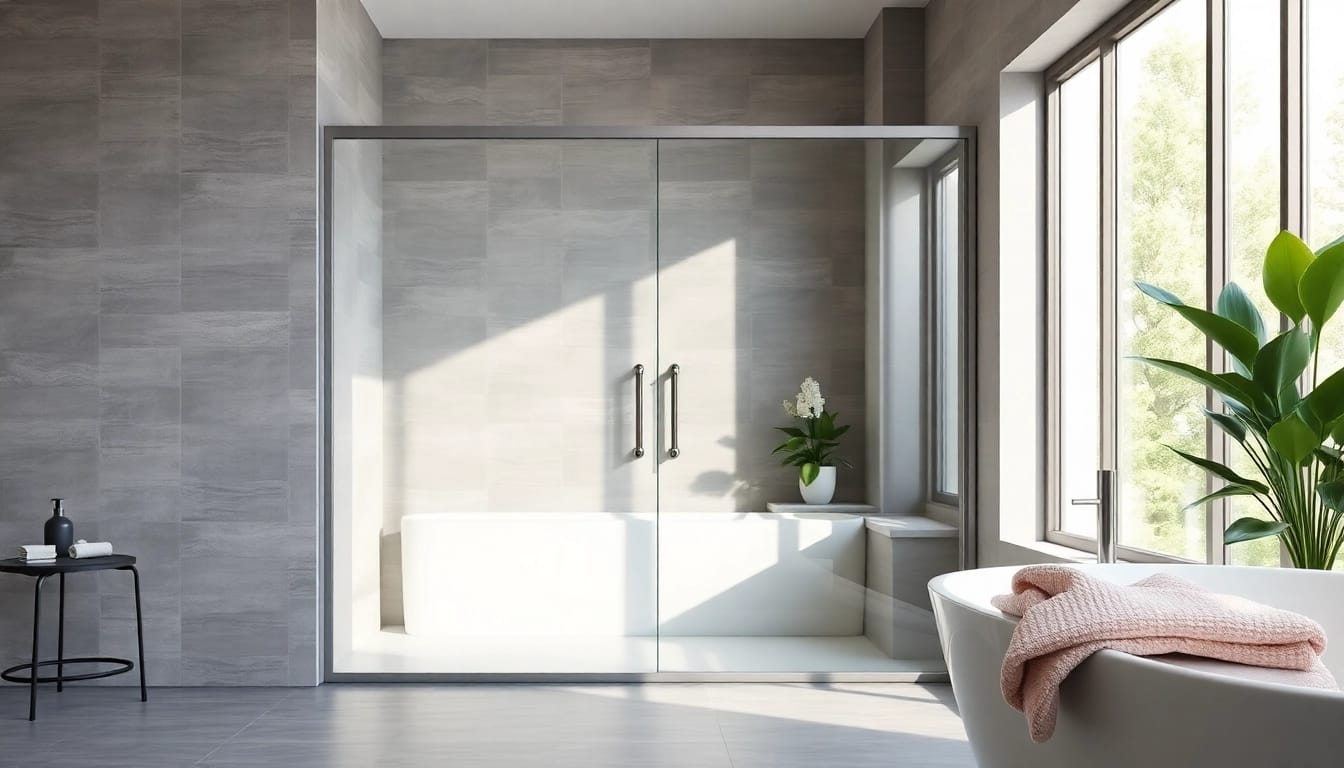 Beautiful shower sliding doors enhance a modern bathroom's elegance and functionality.