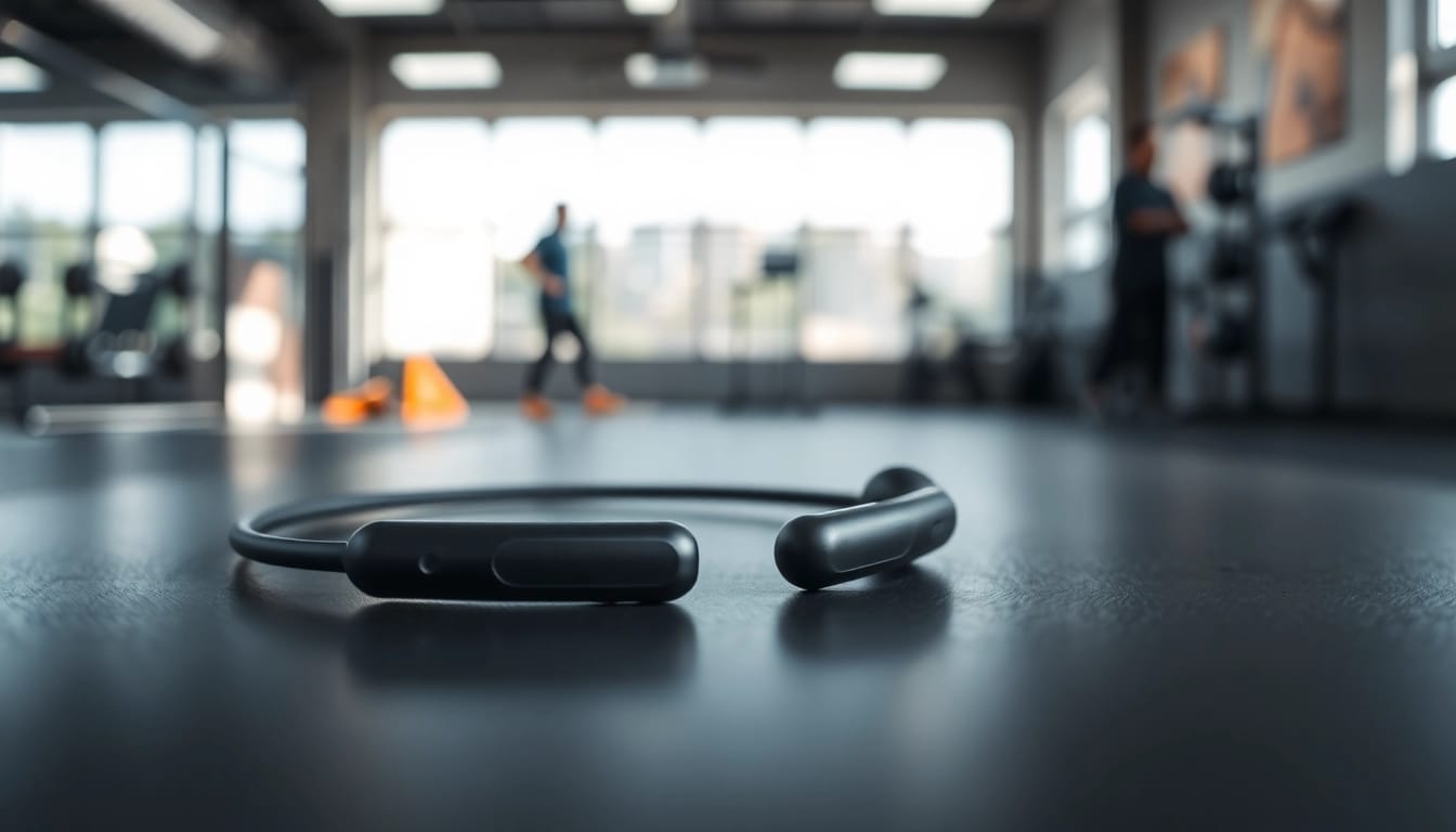 Showcasing F1 Bone Conduction Headphones highlighting modern design and innovative features.