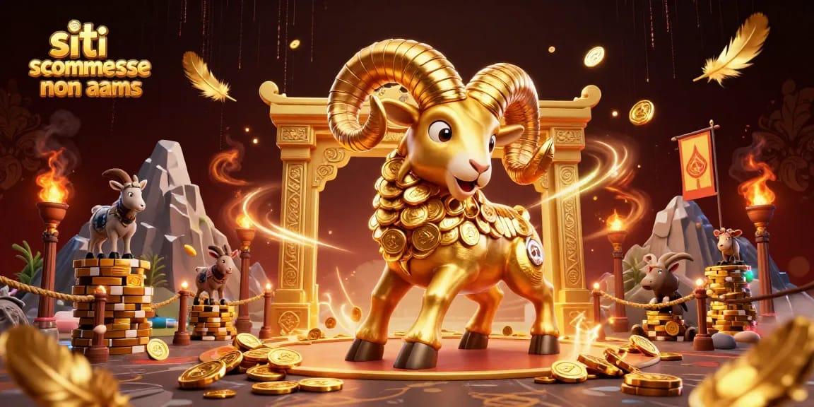 Scopri i migliori siti scommesse non AAMS con un'immagine ad alta definizione del ram dorato in azione.