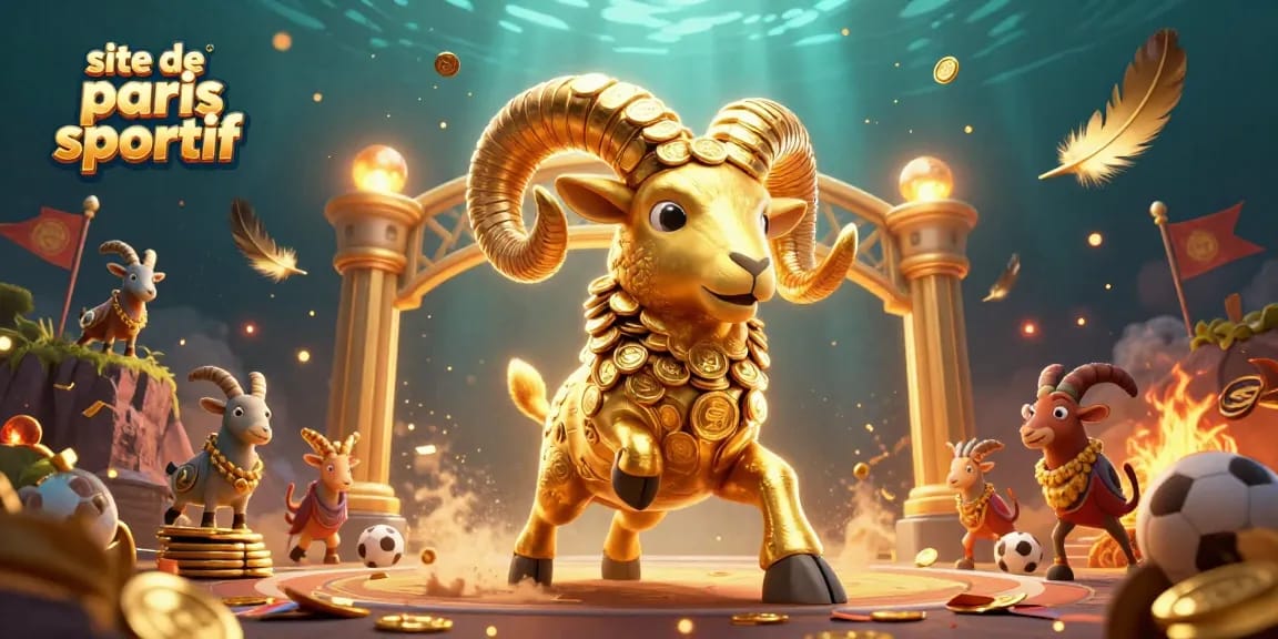 Action intense sur le site de paris sportif avec la célébration d'un ram d'or et de l'énergie des spectateurs.