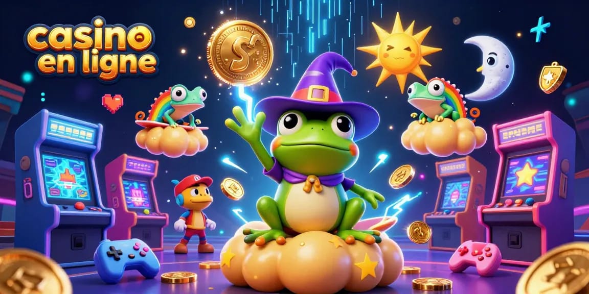Augmentez votre expérience de casino en ligne avec une illustration de jeu vibrante, pleine de symboles de gains et d'énergie.