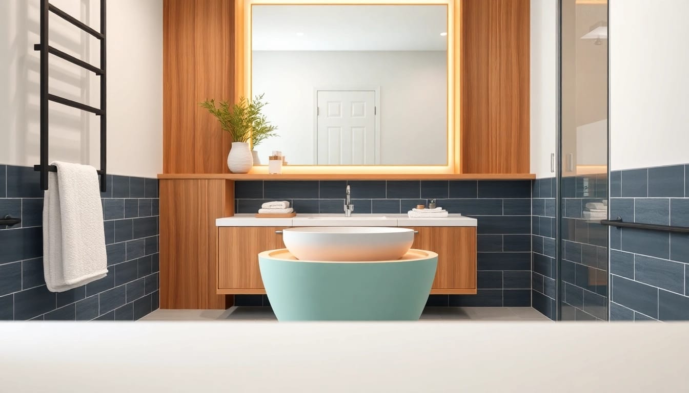 Enhance your small bathroom remodel with a modern touch and stylish features that optimize space.