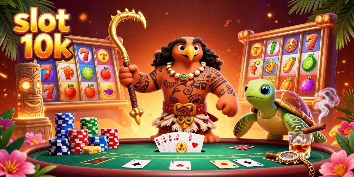 Experience exhilarating wins at slot 10k, vibrant reels with hawk and turtle in action