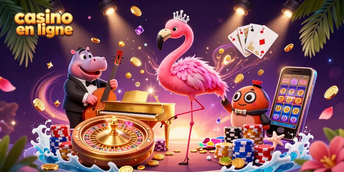 Découvrez le monde coloré des jeux avec casino en ligne, mettant en vedette des personnages animés et des éléments de jeu.