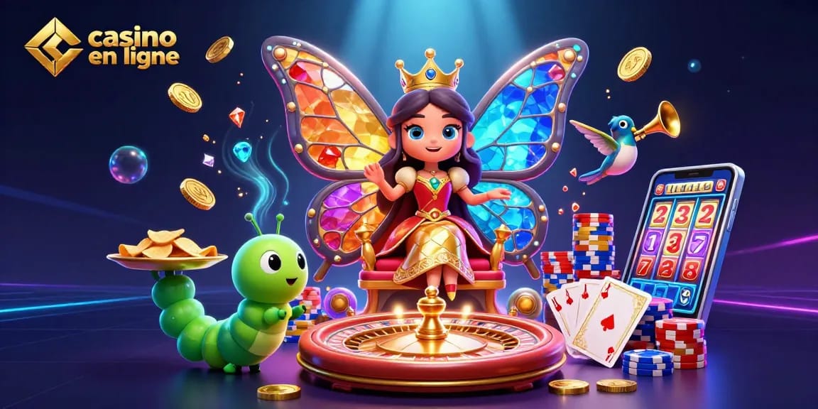 Profitez de l'expérience de casino en ligne avec notre reine des papillons et les meilleurs jeux.