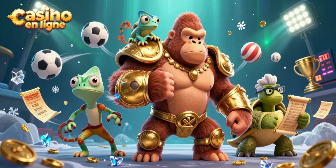 Profitez de jeux captivants au casino en ligne avec la victoire de notre gorille roi héroïque.