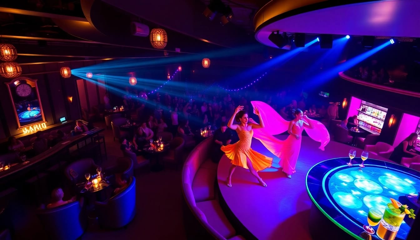 Dinner sxm at Club Noir showcases vibrant nightlife with stunning dancers and lively atmosphere.
