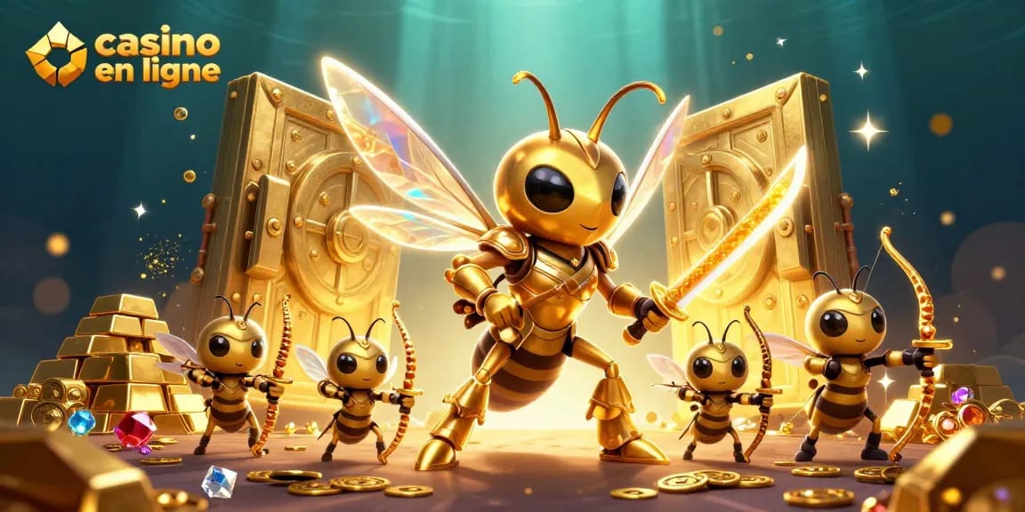 Jouez dans un casino en ligne avec des héros fantastiques et des trésors étincelants.