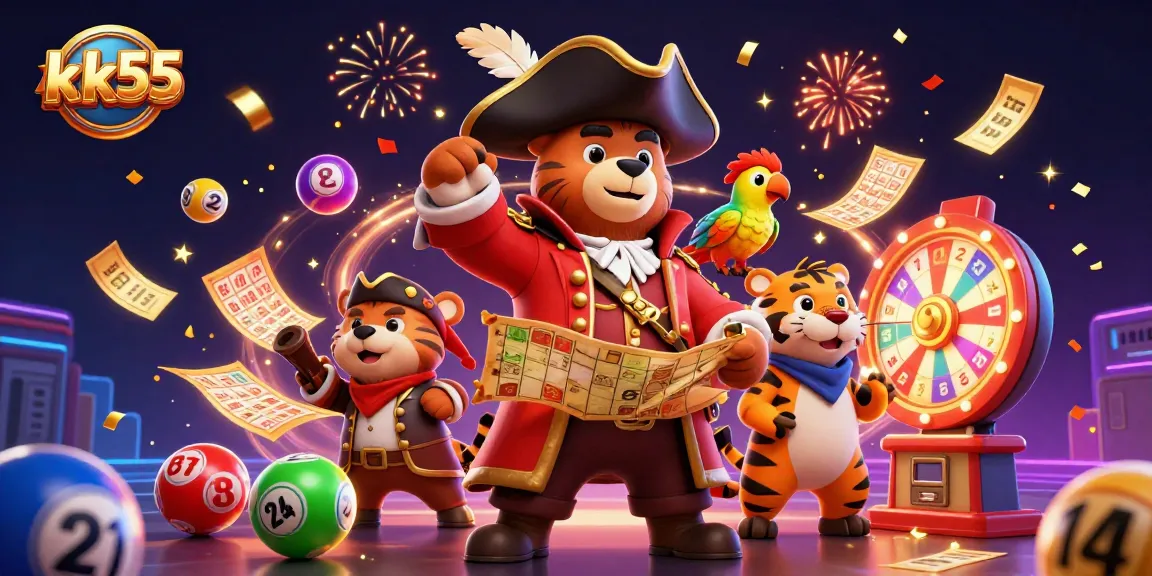 Engage in thrilling kk55 action with a vibrant blend of casino elements and characters.