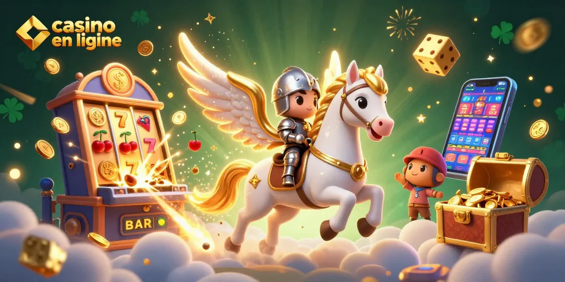 Plongez-vous dans l'univers du casino en ligne avec cette illustration dynamique mettant en scène des personnages fantastiques.