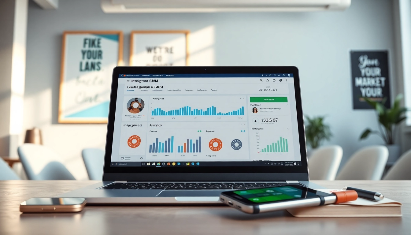 Visual representation of an Instagram smm panel demonstrating analytics and social media metrics.