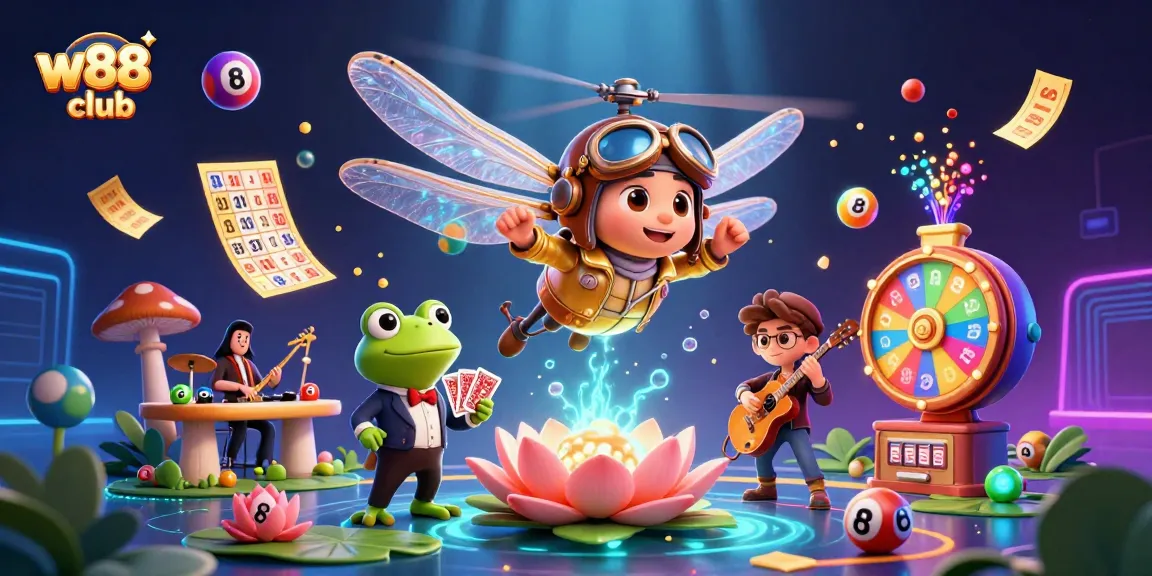 Trải nghiệm cá cược tại w88 club với hình ảnh hoạt hình 3D sinh động tại sòng bài
