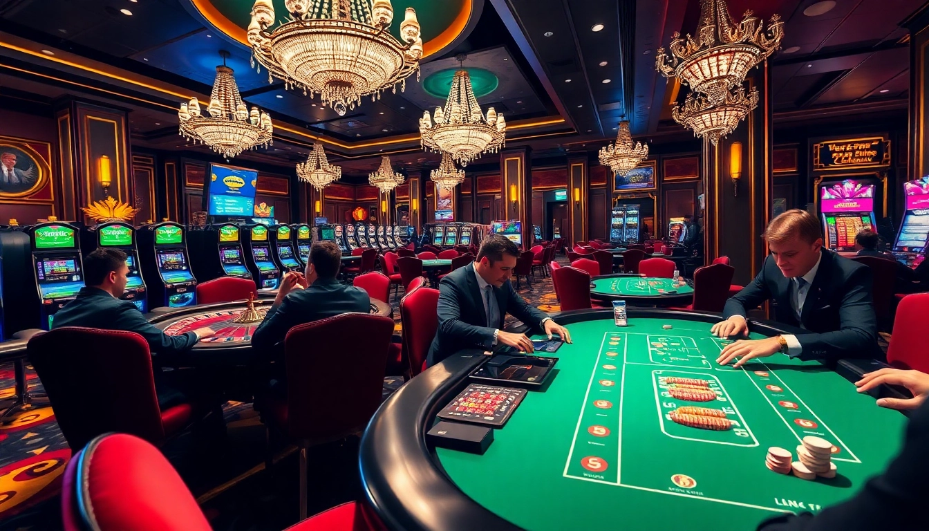 Experience high-stakes gaming with link alternatif sbobet at a luxurious casino filled with vibrant roulette and poker tables.