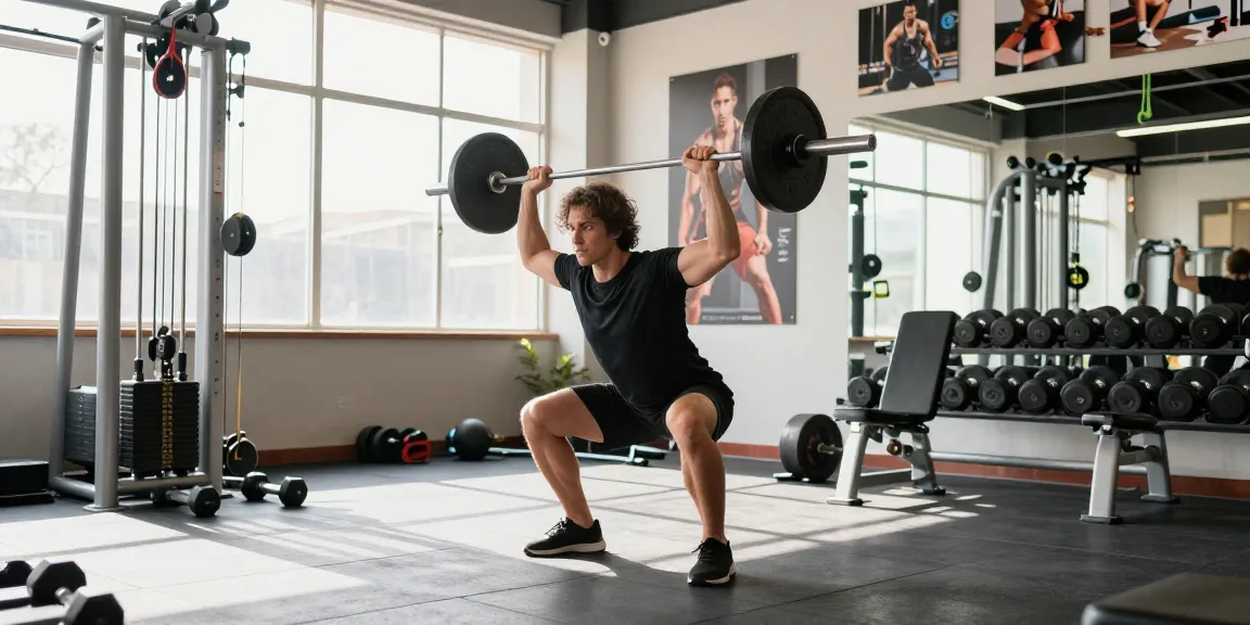 Driada Medical Shop showcases fitness dedication with an athlete lifting weights in a bright gym.