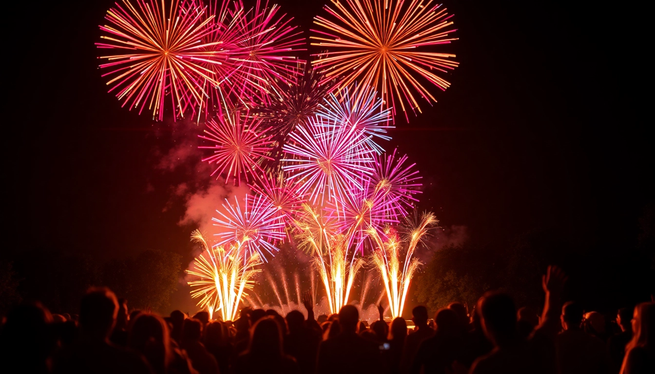 Witness vibrant fireworks lighting up the night sky for cheap fireworks near me celebrations.