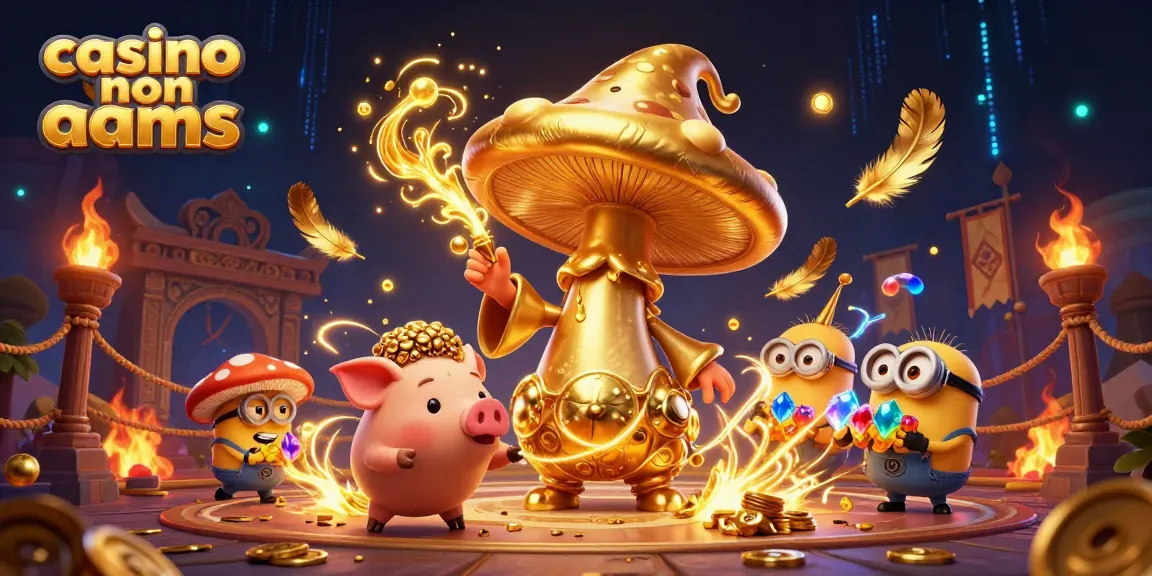 Giocatori al casino non AAMS mentre esplorano un mondo magico pieno di tesori e giochi d’azzardo.