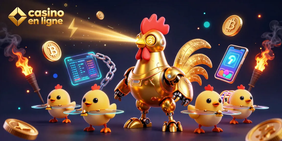 Vivez l'expérience du casino en ligne avec cette illustration dynamique de personnages futuristes.