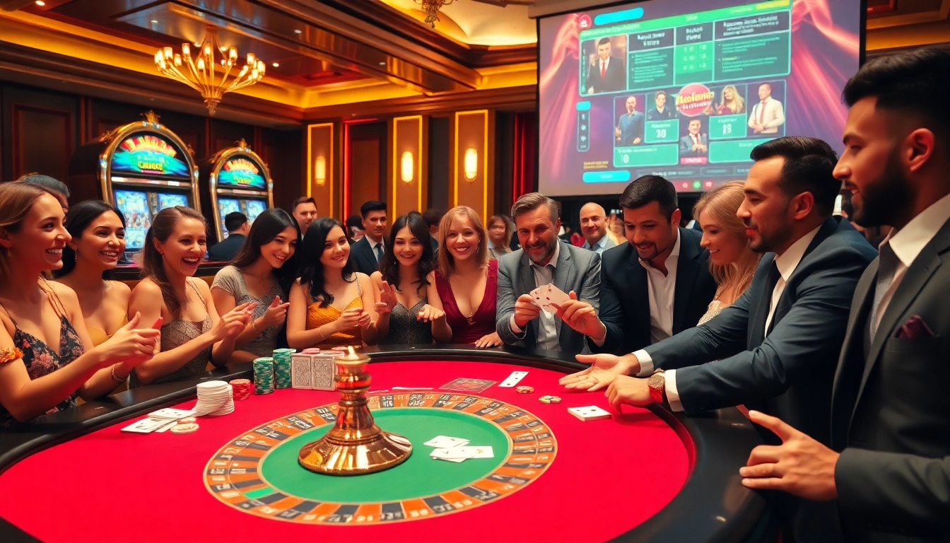 Moments gagnants au casino en ligne Français 2026 avec des joueurs à la table de roulette.