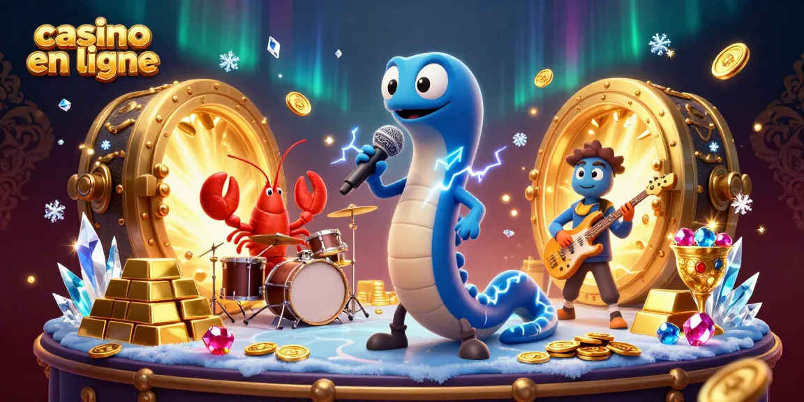 Animation de casino en ligne avec une anguille DJ, crustacés musicaux et trésors scintillants sous-marins