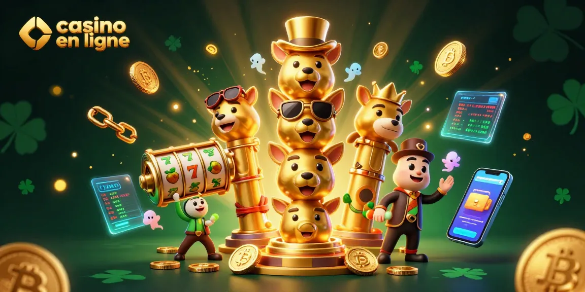 Jouez dans un casino en ligne avec une animation de totem 3D captivante et des éléments de jeux riches.