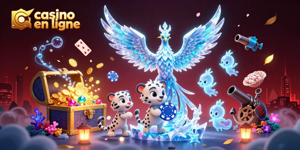 Vivez l'excitation d'un casino en ligne avec un phénix de glace et un léopard des neiges.