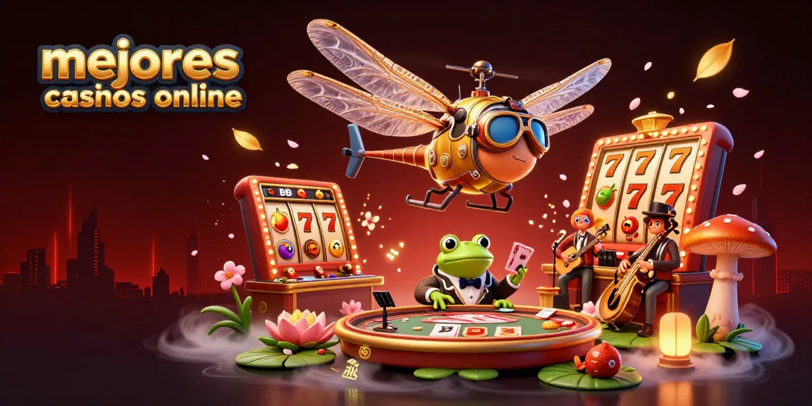 Visualiza los mejores casinos online con un ambiente dinámico y elementos de juego vibrantes.