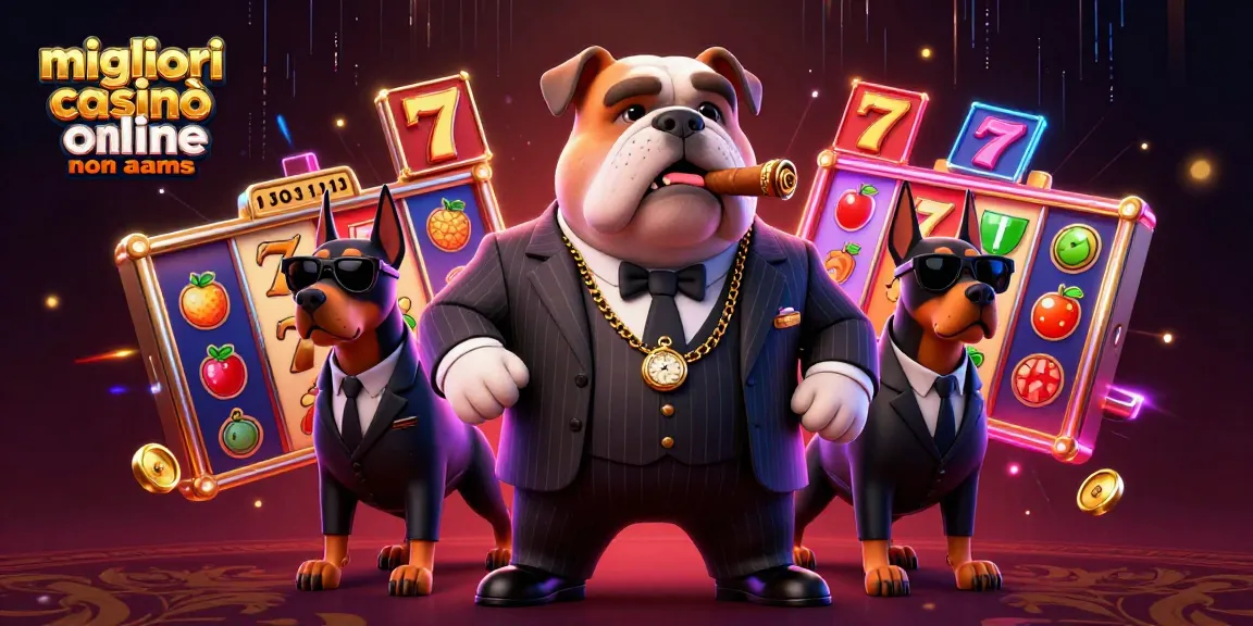 Gioca nei migliori casinò online non AAMS con un bulldog mafioso e guardie. Scommetti per vincere!