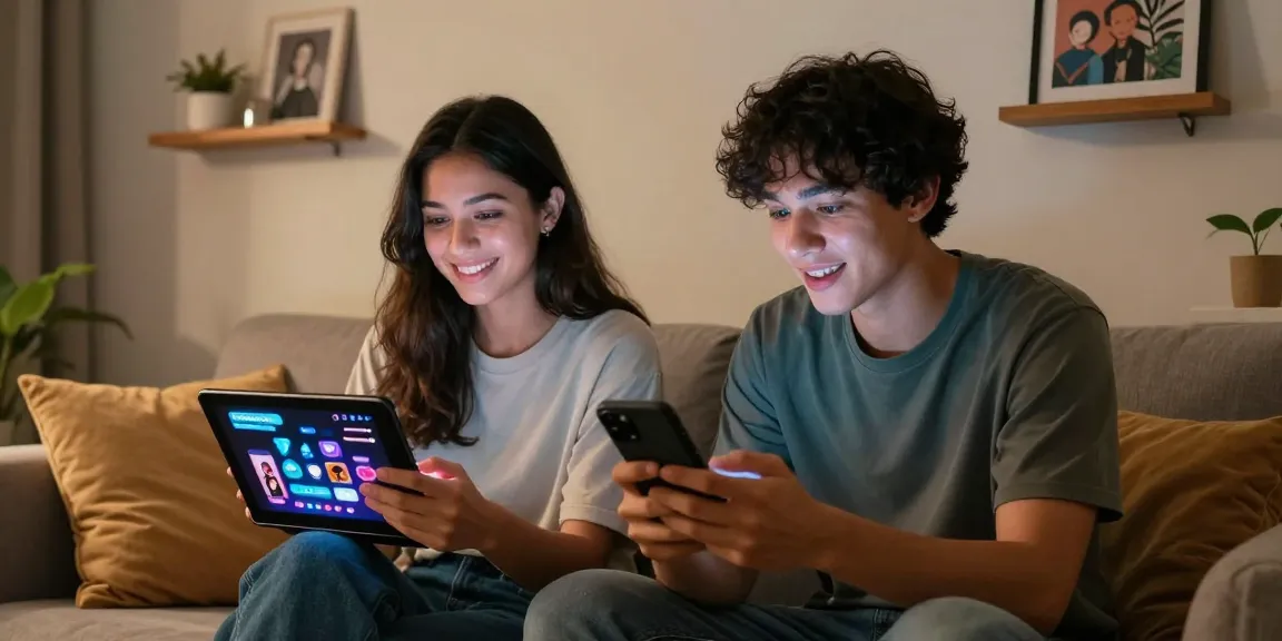 Engaging in nsfw ai chat with animated characters on digital devices.