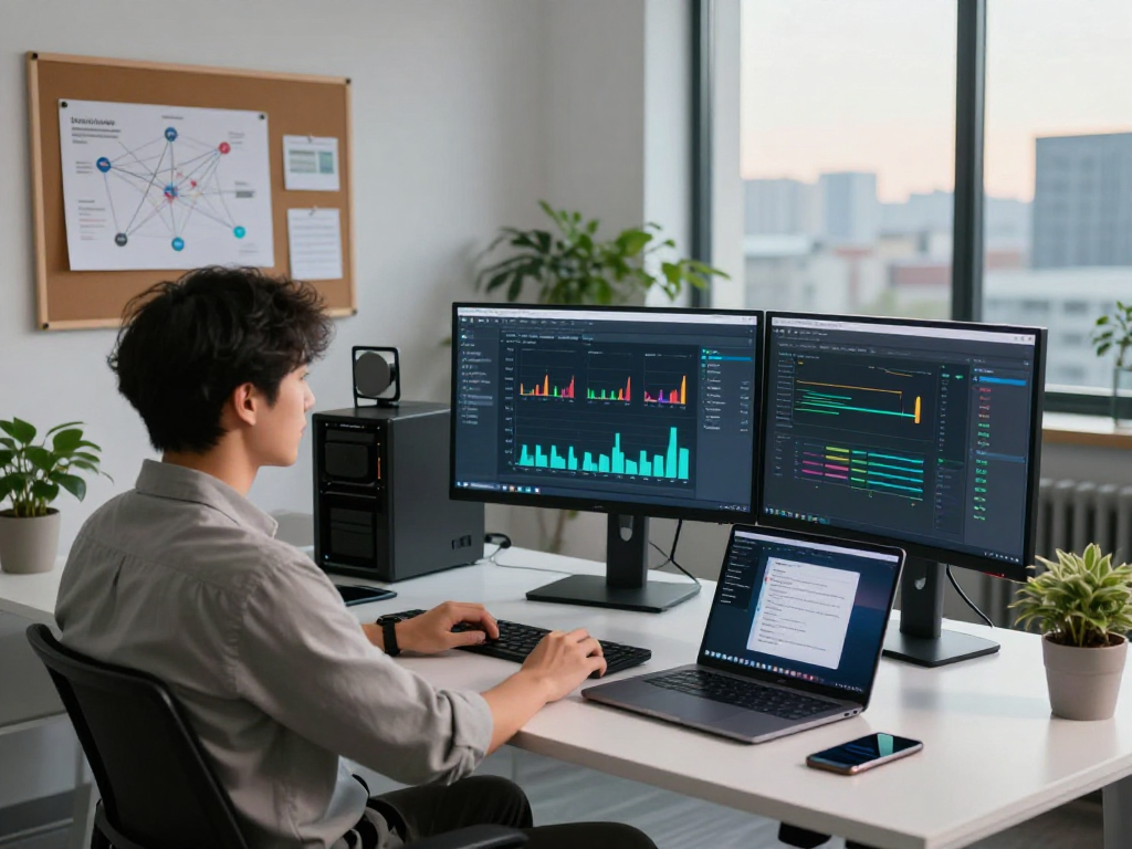 Gestión de Servidores VPS Windows en México con profesional en oficina moderna