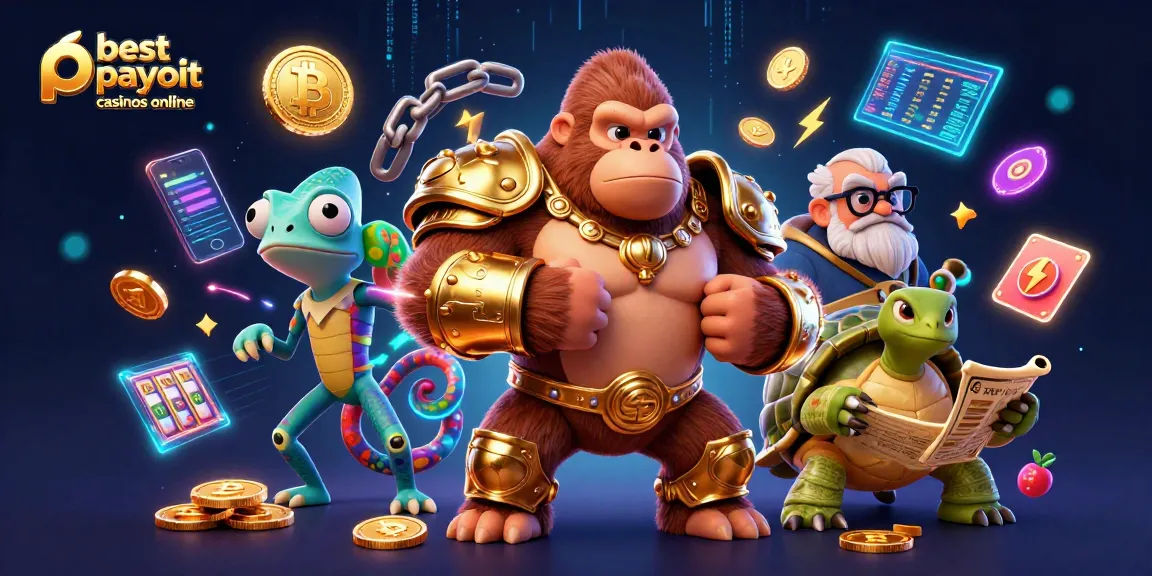 Explore best payout casinos online with engaging 3D casino characters and vibrant game elements.
