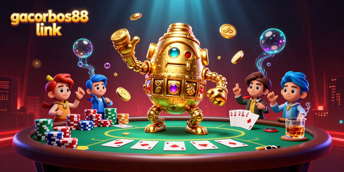 Experience the thrill of winning at gacorbos88 link in this dynamic casino illustration.