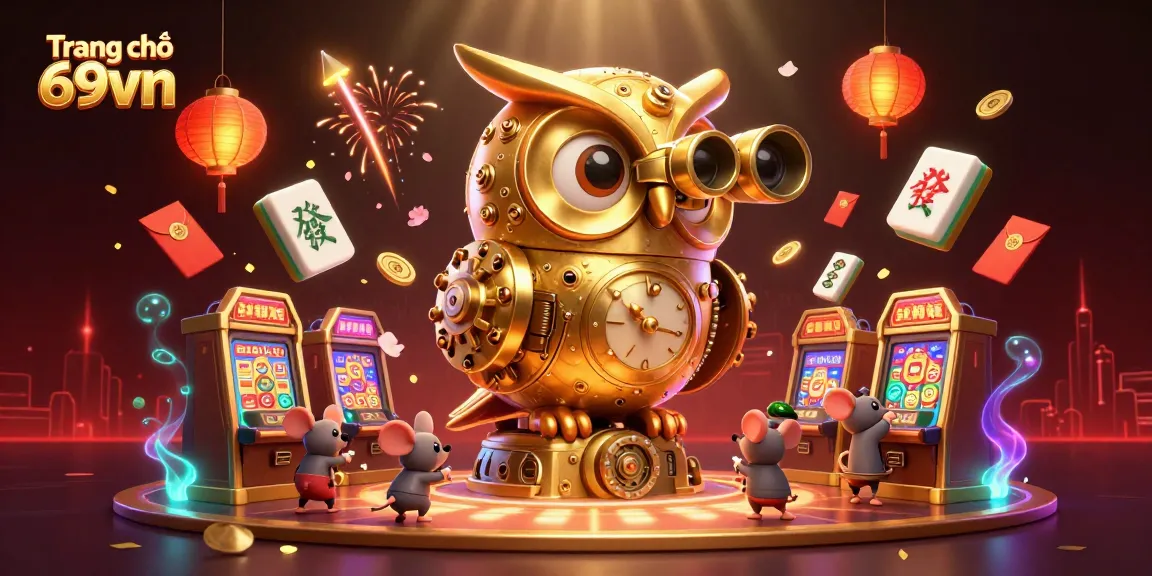 Experience the thrill of Trang chủ 69vn with a vibrant casino scene featuring iconic characters and festive elements.