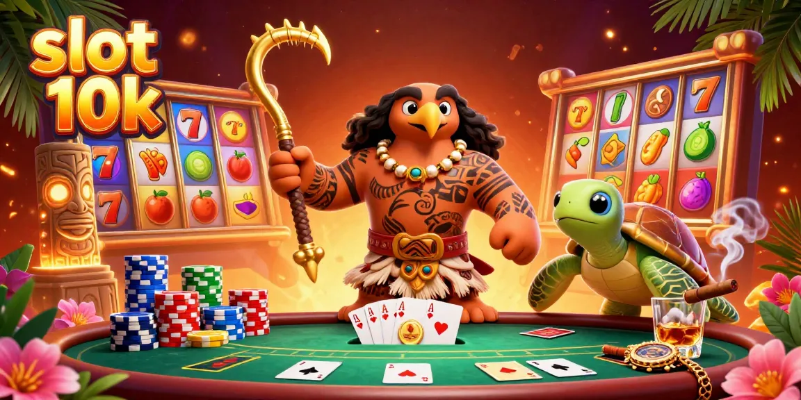 Experience exhilarating wins at slot 10k, vibrant reels with hawk and turtle in action