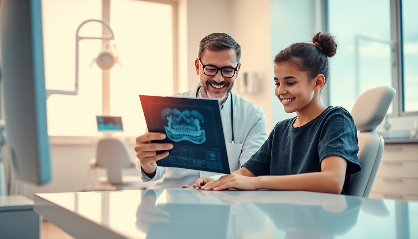 Consultation with an orthodontist near me in a modern clinic