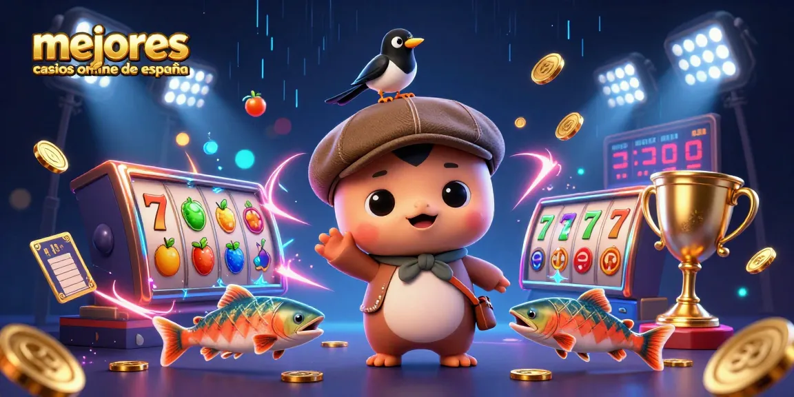 Descubre los mejores casinos online de España con esta ilustración 3D llena de juegos y diversión.