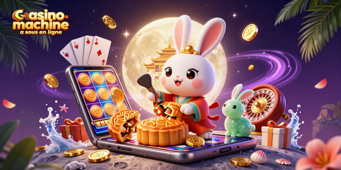 Une machine à sous en ligne captivante avec des éléments de casino machine à sous en ligne, incluant des symboles de jeu et des pièces d'or.